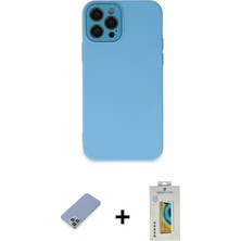 BUTİMAR'S iPhone 12 Pro Çekirdek Modern Serisi - Siyah Polymer Nano Ekran Koruyucu + Koyu Yeşil Metal Kamera Lens Koruma Cam