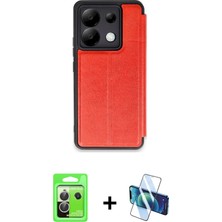 BUTİMAR'S Redmi Note 13 Pro 5g Zirve Yansıma Serisi - Siyah 3D Antistatik Cam Ekran Koruyucu + Gümüş Raze Metal Kamera Lens