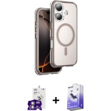 BUTİMAR'S iPhone 16 Zirve Klasik Prime - Siyah Bilvis 5in1 5d Magic Hayalet Cam Ekran Koruyucu + Gümüş Bilvis Titan Kamera Lens