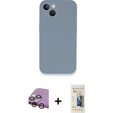 BUTİMAR'S iPhone 13 Mini Zirve Modern Özel Seri - Siyah 6d Mat Seramik Hayalet Nano Ekran Koruyucu + Pembe Raze Metal Kamera Lens