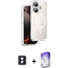 BUTİMAR'S iPhone 16 Zirve Klasik Prime - Siyah Bilvis 5in1 3D Magic Cam Ekran Koruyucu + Mavi Pvd Metal Kamera Lens