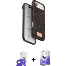 BUTİMAR'S iPhone 17 Air Vadi Klasik Serisi - Siyah Bilvis 5in1 5d Magic Hayalet Cam Ekran Koruyucu + Siyah Bilvis Titan Kamera Lens