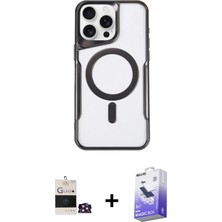 BUTİMAR'S iPhone 14 Pro Max Yadigar Klasik Özel Seri - Siyah Bilvis 5in1 5d Magic Hayalet Cam Ekran Koruyucu + Gold Bilvis Titan Kamera Lens