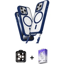 BUTİMAR'S iPhone 14 Pro Max Atlas Doku Koleksiyonu - Siyah Bilvis 5in1 3D Magic Cam Ekran Koruyucu + Turuncu Pvd Metal Kamera Lens