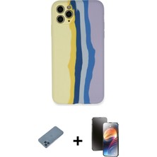 BUTİMAR'S iPhone 11 Pro Yadigar Çizgi - Siyah 3D Antistatik Mat Seramik Nano Ekran Koruyucu + Mavi Shine Kamera Lens Koruma Cam