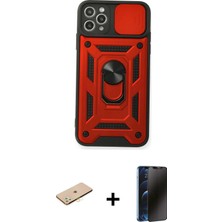 BUTİMAR'S iPhone 11 Pro Ahenk Klasik - Siyah 3D Antistatik Hayalet Cam Ekran Koruyucu + Sarı Renkli Kamera Lens Koruma Cam