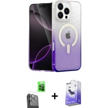 BUTİMAR'S iPhone 16 Pro Eksen Minimal Özel Seri - Siyah Bilvis 5in1 5d Magic Hayalet Cam Ekran Koruyucu + Siyah Raze Metal Kamera Lens