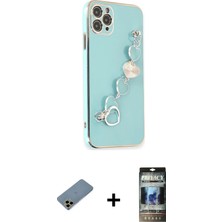 BUTİMAR'S iPhone 11 Pro Nova Işık Prime - Siyah 34D Hayalet Izgaralı Cam + Gold Shine Kamera Lens Koruma Cam