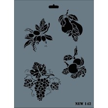 Rich New Seri N-142 Stencil 35X25 cm
