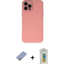 BUTİMAR'S iPhone 12 Pro Çekirdek Modern Serisi - Siyah Polymer Nano Ekran Koruyucu + Koyu Yeşil Metal Kamera Lens Koruma Cam