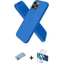 BUTİMAR'S iPhone 12 Pro Kozmos Yansıma Özel Seri - Siyah 3D Antistatik Seramik Nano Ekran Koruyucu + Mavi Shine Kamera Lens Koruma Cam