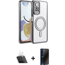 BUTİMAR'S Redmi Note 12 Pro 4g Zirve Doku Prime - Siyah 3D Antistatik Hayalet Cam Ekran Koruyucu + Şeffaf Kamera Lens Koruma Cam