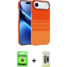 BUTİMAR'S iPhone 17 Air Doruk Serisi - Siyah Joko Magic 5d Hayalet Cam + Gold Raze Metal Kamera Lens