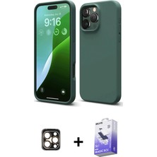 BUTİMAR'S iPhone 16 Pro Max Kozmos Yansıma Özel Seri - Siyah Bilvis 5in1 5d Magic Hayalet Cam Ekran Koruyucu + Gold Pvd Metal Kamera Lens