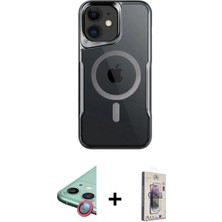 BUTİMAR'S iPhone 11 Yadigar Klasik Özel Seri - Siyah Bilvis 3D Cam Ekran Koruyucu + Kırmızı Raze Metal Kamera Lens