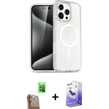 BUTİMAR'S iPhone 16 Pro Max Nova Asil Prime - Siyah Bilvis 5in1 5d Magic Hayalet Cam Ekran Koruyucu + Çöl Titanyum Raze Metal Kamera Lens