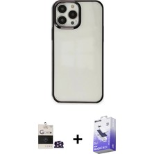 BUTİMAR'S iPhone 14 Pro Max Doruk Doku Prime - Siyah Bilvis 5in1 5d Magic Hayalet Cam Ekran Koruyucu + Gümüş Bilvis Titan Kamera Lens