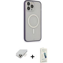 BUTİMAR'S iPhone 14 Pro Max Siluet Işık Koleksiyonu - Şeffaf Pasifik Cam Ekran Koruyucu + Gold Band Metal Kamera Lens