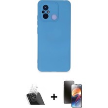 BUTİMAR'S Redmi 12C Ahenk Serisi - Siyah 3D Antistatik Mat Seramik Nano Ekran Koruyucu + Şeffaf Kamera Lens Koruma Cam