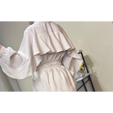 Mabel Giyim Ithal Kuprakumaş Pelerin Takım