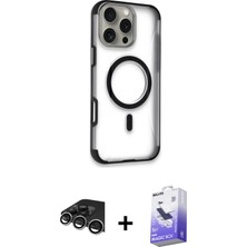 BUTİMAR'S iPhone 14 Pro Max Eksen Klasik Koleksiyonu - Siyah Bilvis 5in1 5d Magic Hayalet Cam Ekran Koruyucu + Gümüş Raze Metal Kamera Lens