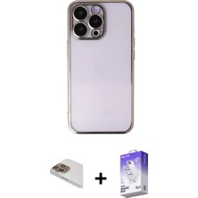 BUTİMAR'S iPhone 13 Pro Max Vadi Minimal - Siyah Bilvis 5in1 3D Magic Cam Ekran Koruyucu + Gold Pers Alüminyum Kamera Lens