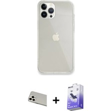 BUTİMAR'S iPhone 13 Pro Max Vadi Asil Prime - Siyah Bilvis 5in1 5d Magic Hayalet Cam Ekran Koruyucu + Beyaz Rainbow Kamera Lens Koruma Cam