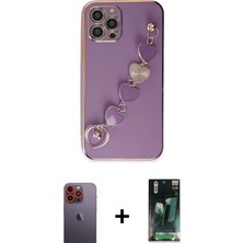 BUTİMAR'S iPhone 12 Pro Nova Işık Prime - Siyah 360 Mat Full Body Arka Koruyucu + Turuncu Neon Fosforlu Kamera Lens