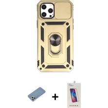 BUTİMAR'S iPhone 12 Pro Max Ahenk Klasik - Siyah Joko 5d Cam + Gümüş Shine Kamera Lens Koruma Cam