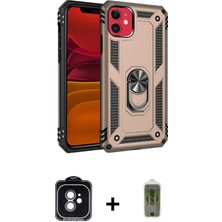 BUTİMAR'S iPhone 11 Ahenk Klasik Koleksiyonu - Siyah Joko Magic 5d Hayalet Cam + Yeşil Pvd Metal Kamera Lens