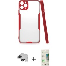 BUTİMAR'S iPhone 11 Pro Max Atlas Asil Serisi - Siyah 20D Premium Cam Ekran Koruyucu + Siyah Pers Alüminyum Kamera Lens