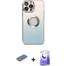 BUTİMAR'S iPhone 13 Pro Max Kutup Yansıma Özel Seri - Siyah Bilvis 5in1 5d Magic Hayalet Cam Ekran Koruyucu + Yeşil Renkli Kamera Lens Koruma Cam