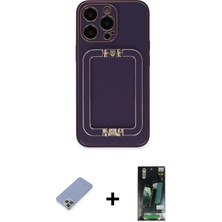 BUTİMAR'S iPhone 13 Pro Max Kozmos Minimal Prime - Şeffaf 360 Full Body Arka Koruyucu + Koyu Yeşil Metal Kamera Lens Koruma Cam