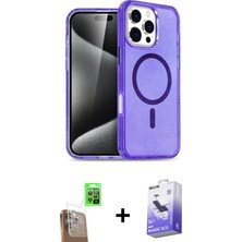 BUTİMAR'S iPhone 16 Pro Max Nova Asil Prime - Siyah Bilvis 5in1 5d Magic Hayalet Cam Ekran Koruyucu + Çöl Titanyum Raze Metal Kamera Lens