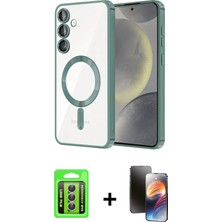 BUTİMAR'S Galaxy A15 4g Nova Işık Özel Seri - Siyah 3D Antistatik Mat Seramik Nano Ekran Koruyucu + Gümüş Raze Metal Kamera Lens