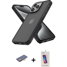 BUTİMAR'S iPhone 13 Pro Max Atlas Form - Siyah Joko 5d Cam + Turuncu Renkli Kamera Lens Koruma Cam