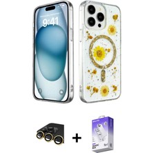 BUTİMAR'S iPhone 14 Pro Max Kozmos Doku - Siyah Bilvis 5in1 3D Magic Cam Ekran Koruyucu + Gold Raze Metal Kamera Lens
