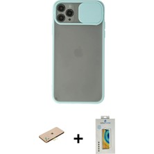 BUTİMAR'S iPhone 11 Pro Max Vadi Çizgi - Siyah Polymer Nano Ekran Koruyucu + Sarı Renkli Kamera Lens Koruma Cam