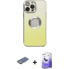 BUTİMAR'S iPhone 13 Pro Max Kutup Yansıma Özel Seri - Siyah Bilvis 5in1 5d Magic Hayalet Cam Ekran Koruyucu + Yeşil Renkli Kamera Lens Koruma Cam