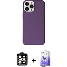 BUTİMAR'S iPhone 14 Pro Max Kutup Doku Koleksiyonu - Siyah Bilvis 5in1 5d Magic Hayalet Cam Ekran Koruyucu + Turuncu Pvd Metal Kamera Lens