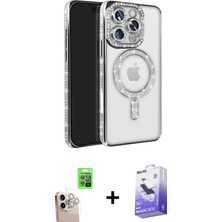 BUTİMAR'S iPhone 16 Pro Max Zirve Doku Prime - Siyah Bilvis 5in1 5d Magic Hayalet Cam Ekran Koruyucu + Natural Grey Raze Metal Kamera Lens