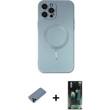 BUTİMAR'S iPhone 12 Pro Max Akış Minimal Özel Seri - Siyah 360 Mat Full Body Arka Koruyucu + Siyah Shine Kamera Lens Koruma Cam