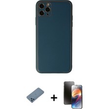 BUTİMAR'S iPhone 11 Pro Yadigar Klasik - Siyah 3D Antistatik Mat Seramik Nano Ekran Koruyucu + Mavi Shine Kamera Lens Koruma Cam