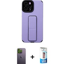 BUTİMAR'S iPhone 12 Pro Max Çekirdek Yansıma - Siyah 5d Eko Cam Ekran Koruyucu + Yeşil Neon Fosforlu Kamera Lens