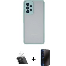 BUTİMAR'S Galaxy A53 5g Ahenk Çizgi Serisi - Siyah 3D Antistatik Hayalet Cam Ekran Koruyucu + Şeffaf Kamera Lens Koruma Cam