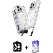 BUTİMAR'S iPhone 14 Pro Max Atlas Doku Koleksiyonu - Siyah Bilvis 5in1 3D Magic Cam Ekran Koruyucu + Turuncu Pvd Metal Kamera Lens