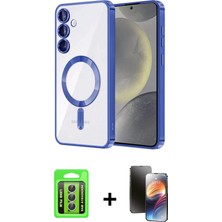 BUTİMAR'S Galaxy A15 4g Nova Işık Özel Seri - Siyah 3D Antistatik Mat Seramik Nano Ekran Koruyucu + Gümüş Raze Metal Kamera Lens