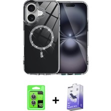 BUTİMAR'S iPhone 17 Kıvılcım Form Prime - Siyah Bilvis 5in1 5d Magic Hayalet Cam Ekran Koruyucu + Açık Mor Raze Metal Kamera Lens