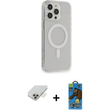 BUTİMAR'S iPhone 14 Pro Max Pusula Çizgi Koleksiyonu - Siyah 18D Cam Ekran Koruyucu + Gold Band Metal Kamera Lens