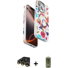 BUTİMAR'S iPhone 14 Pro Siluet Doku - Siyah Joko Magic 5d Hayalet Cam + Gold Raze Metal Kamera Lens